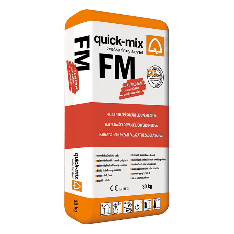 Quick-mix Malta spárovací s trasem FM šedá 30 kg