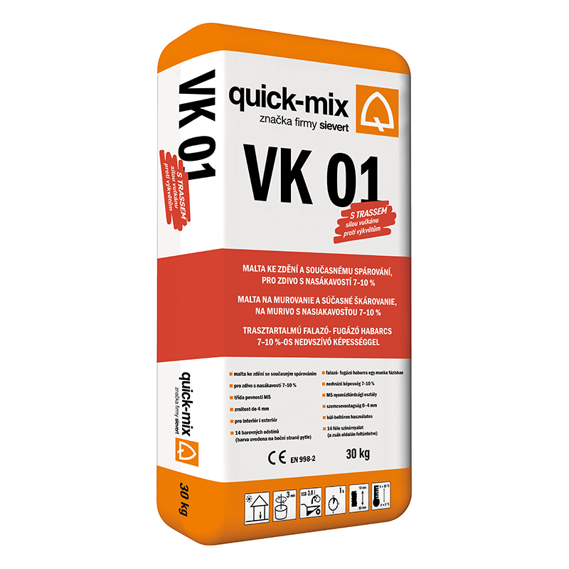 Quick-mix Malta zdicí a spárování s trasem VK01 šedá 30 kg