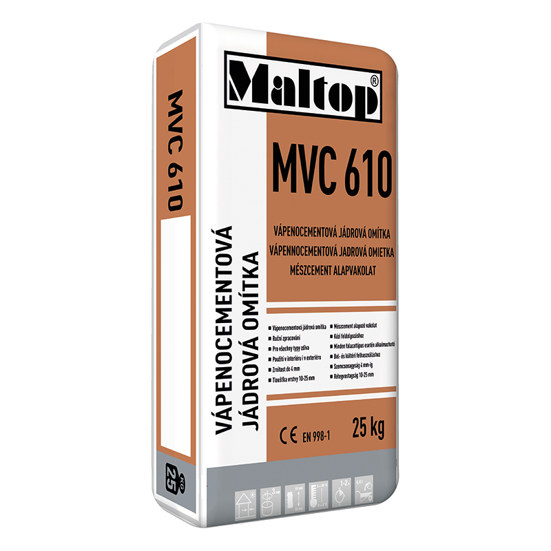 Maltop Omítka jádrová vápenocementová MVC 610 25 kg