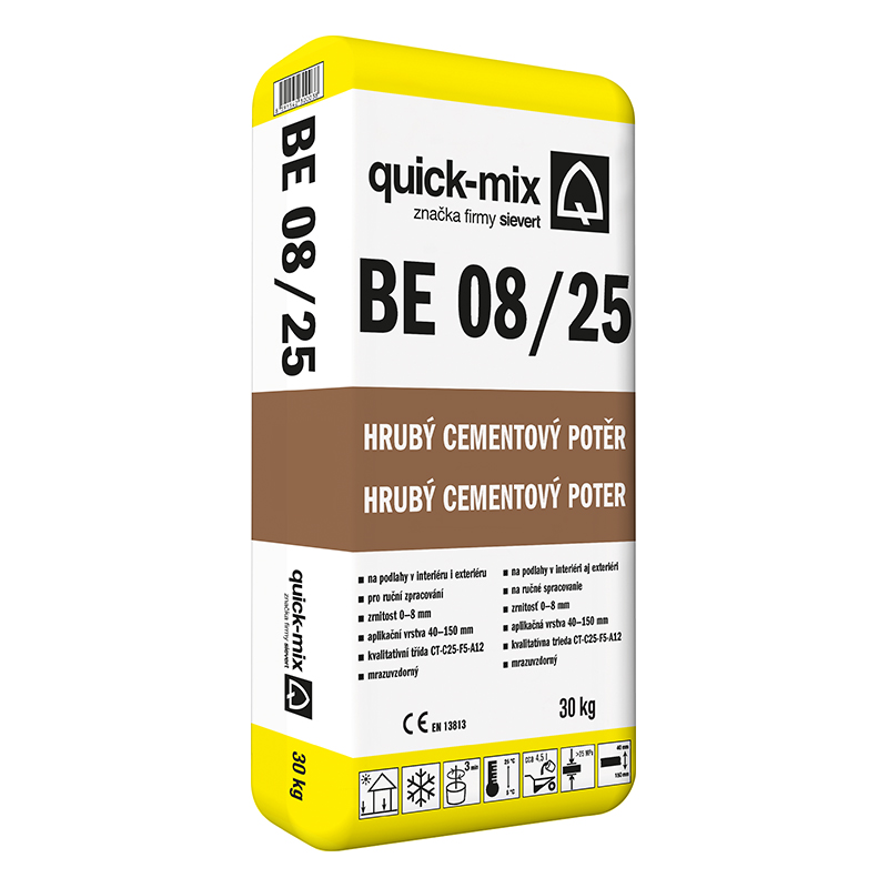 Quick-mix Potěr cementový BE 08/25 hrubý 30 kg