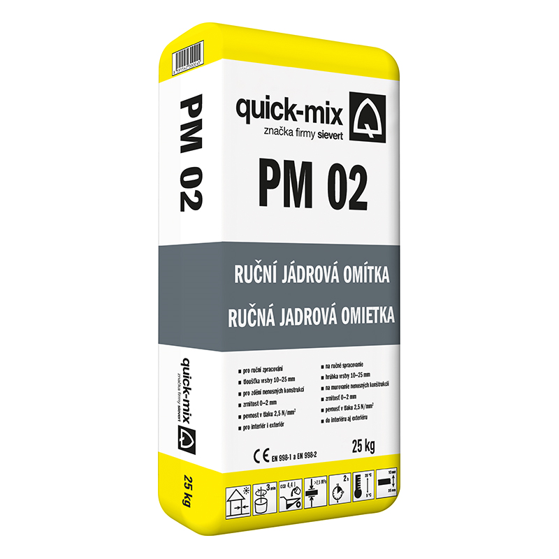 Quick-mix Omítka jádrová ruční PM 02 0-2 mm 25 kg