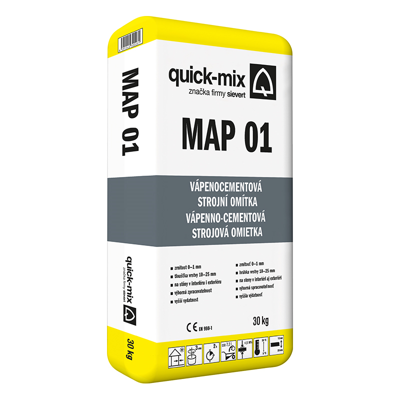 Quick-mix Omítka vápenocementová strojní MAP 01 0-1 mm 30 kg