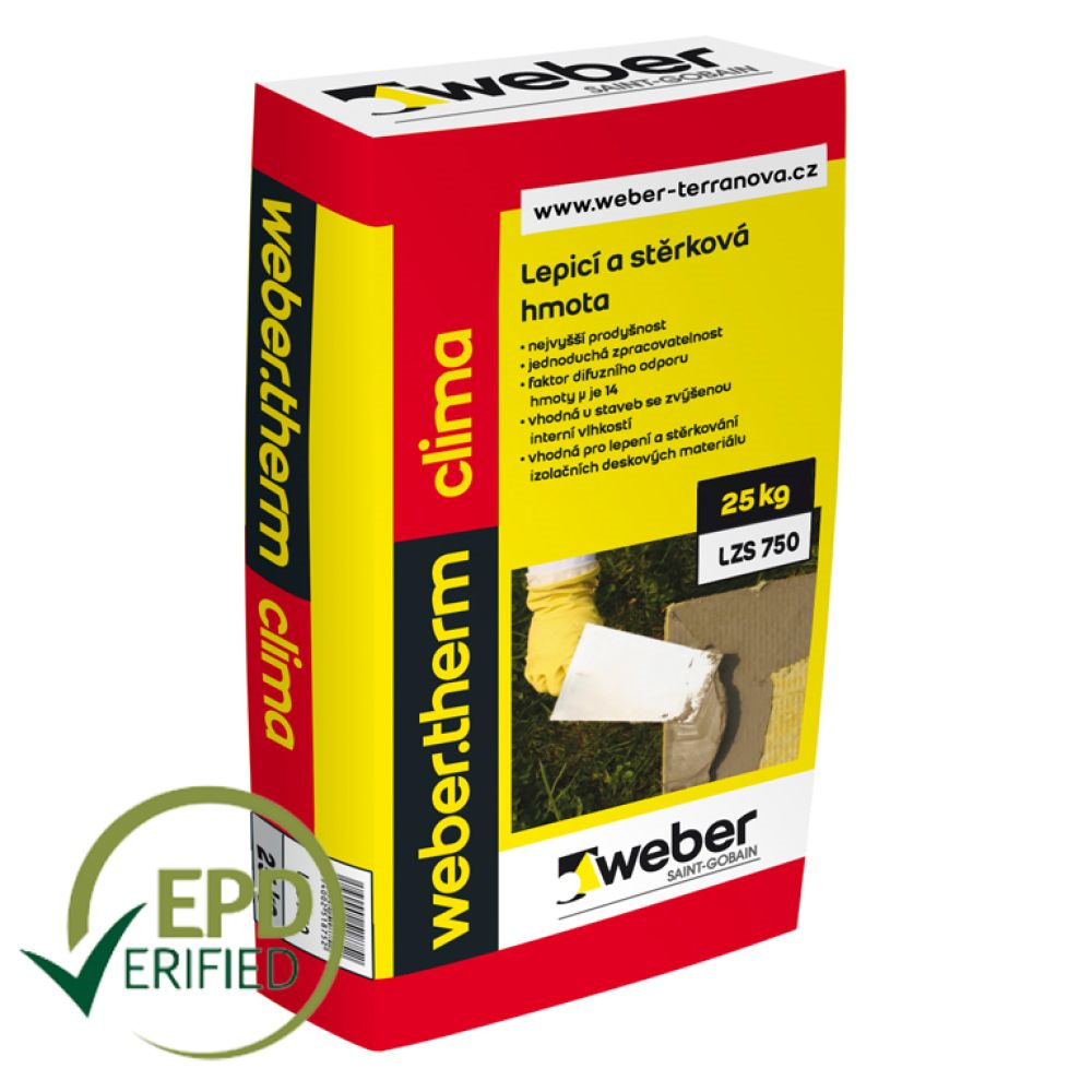 Weber Hmota lepicí a stěrková webertherm clima 25 kg