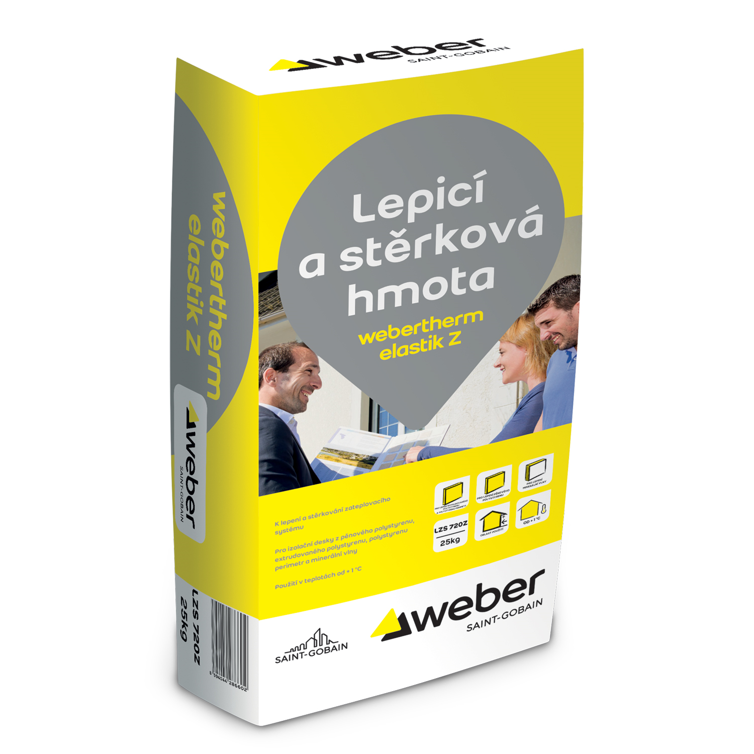 Weber Hmota lepicí a stěrková webertherm elastik Z 25 kg