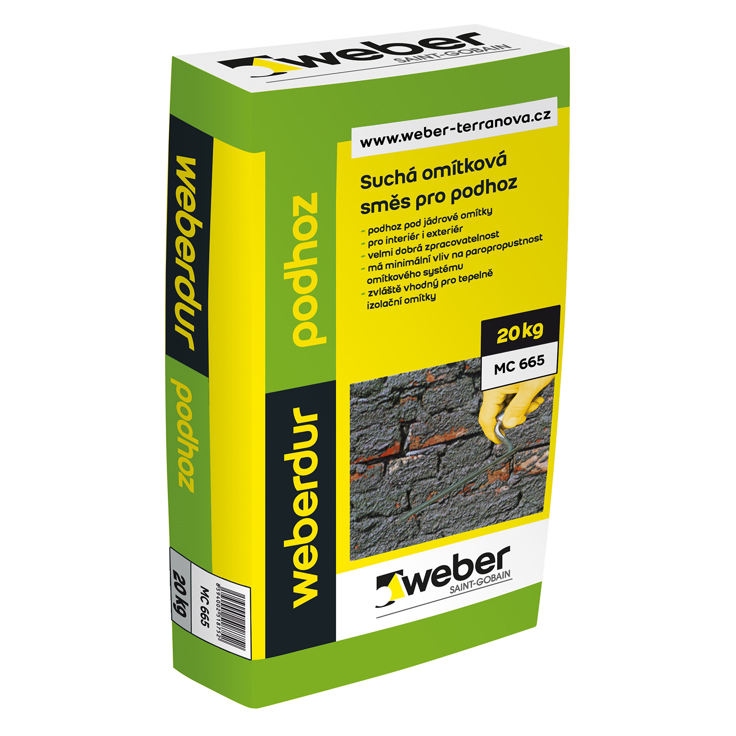 Weber Podhoz cementový weberdur podhoz 4 mm 25 kg