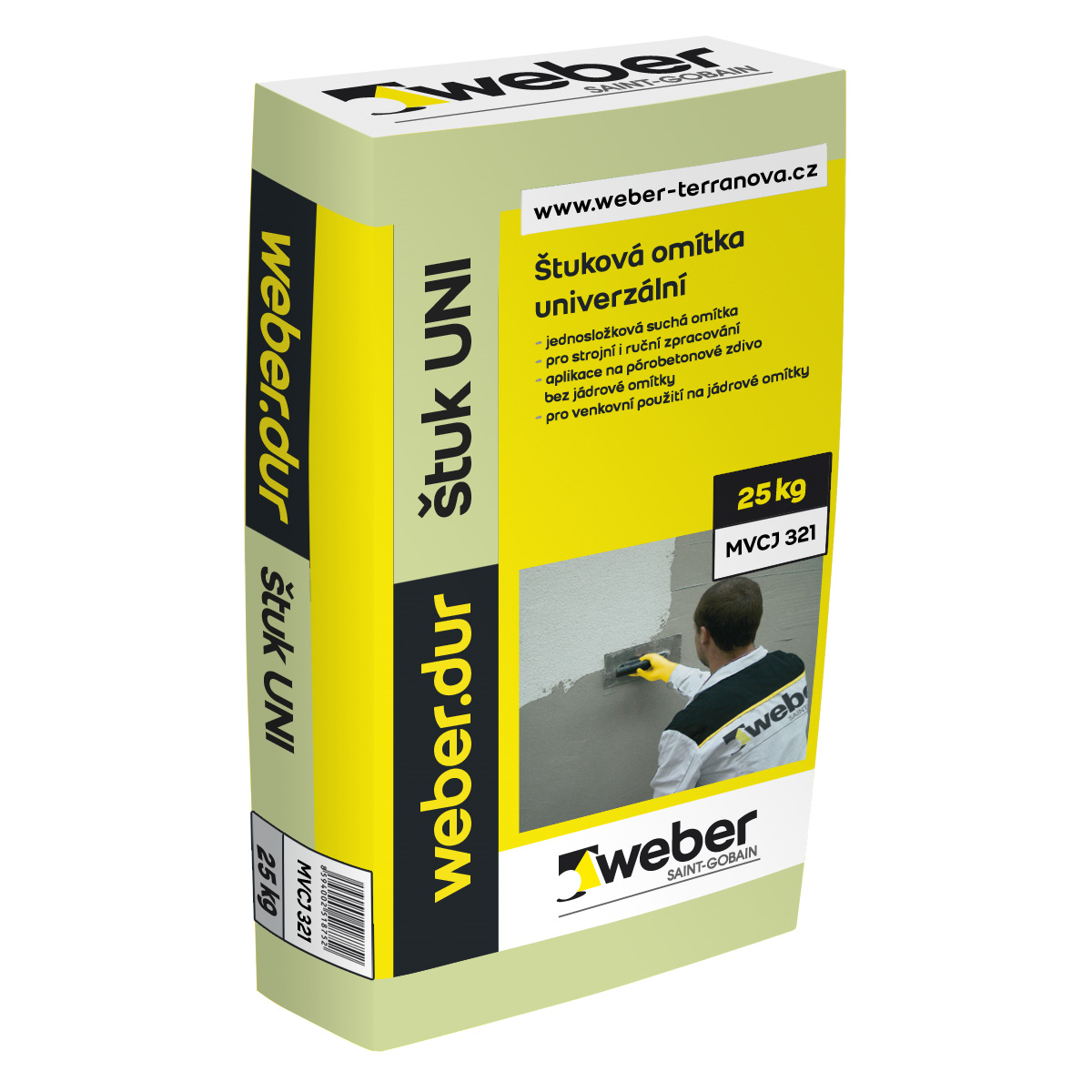 Weber Omítka štuková weberdur štuk UNI 25 kg