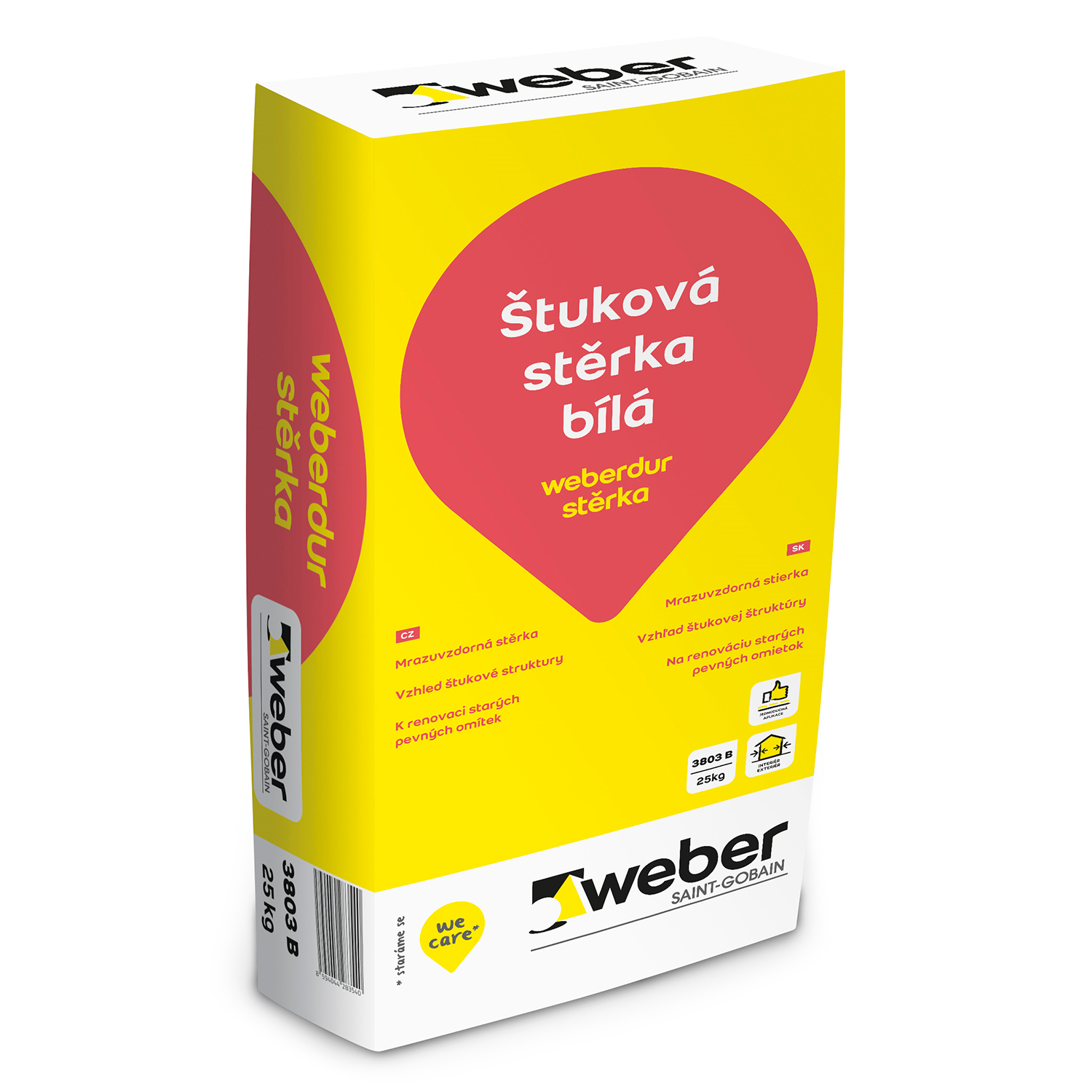 Weber Stěrka štuková bílá weberdur stěrka 25 kg
