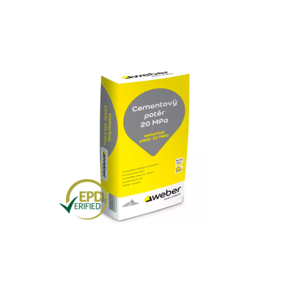 Weber Potěr cementový weberbat potěr 20 MPa 25 kg