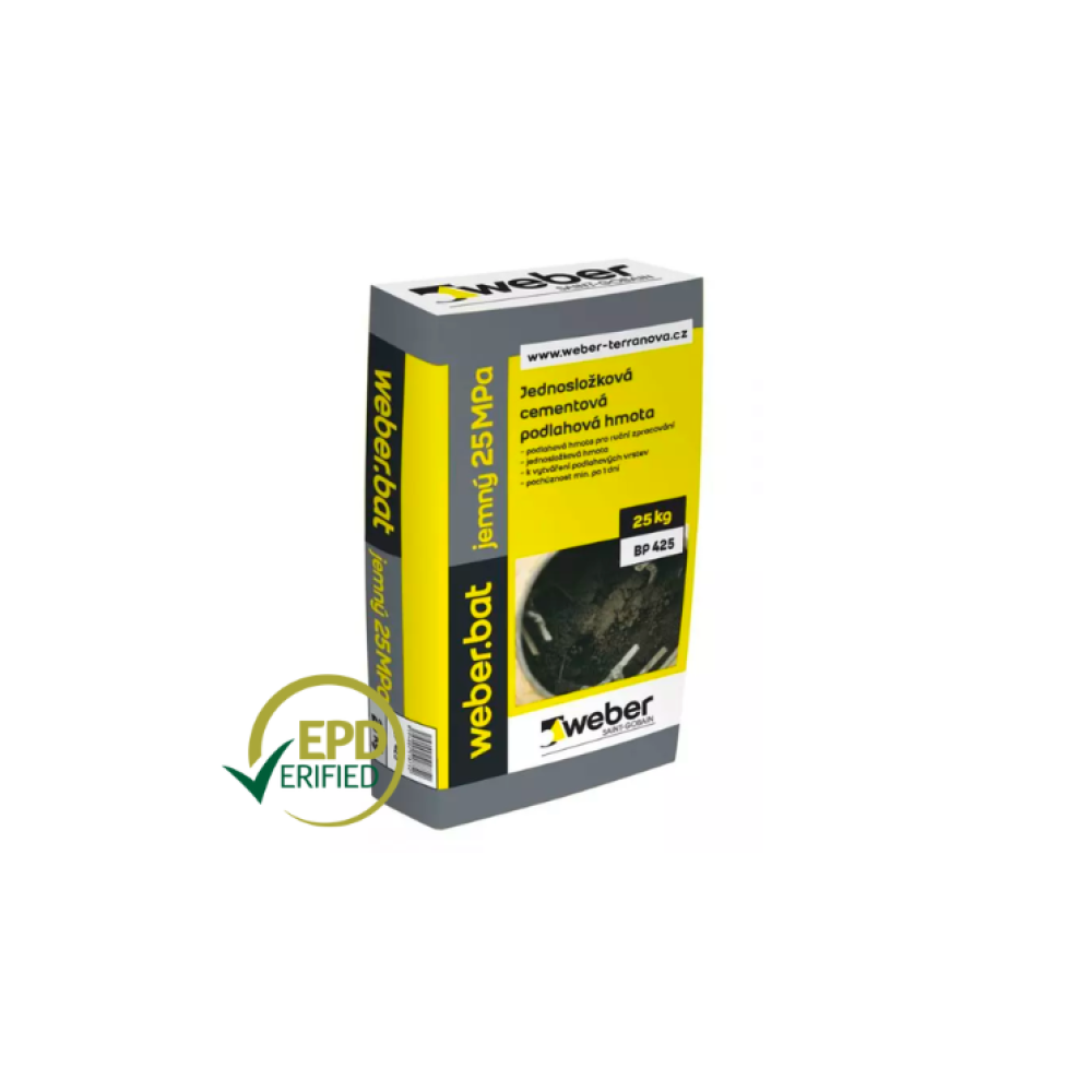 Weber Potěr cementový weberbat potěr jemný 25 MPa 25 kg