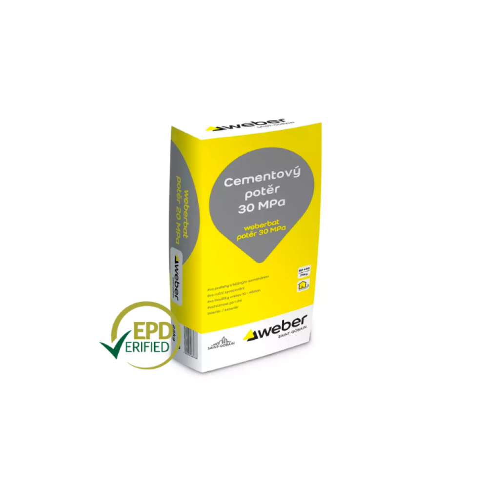 Weber Potěr cementový weberbat potěr 30 MPa 25 kg