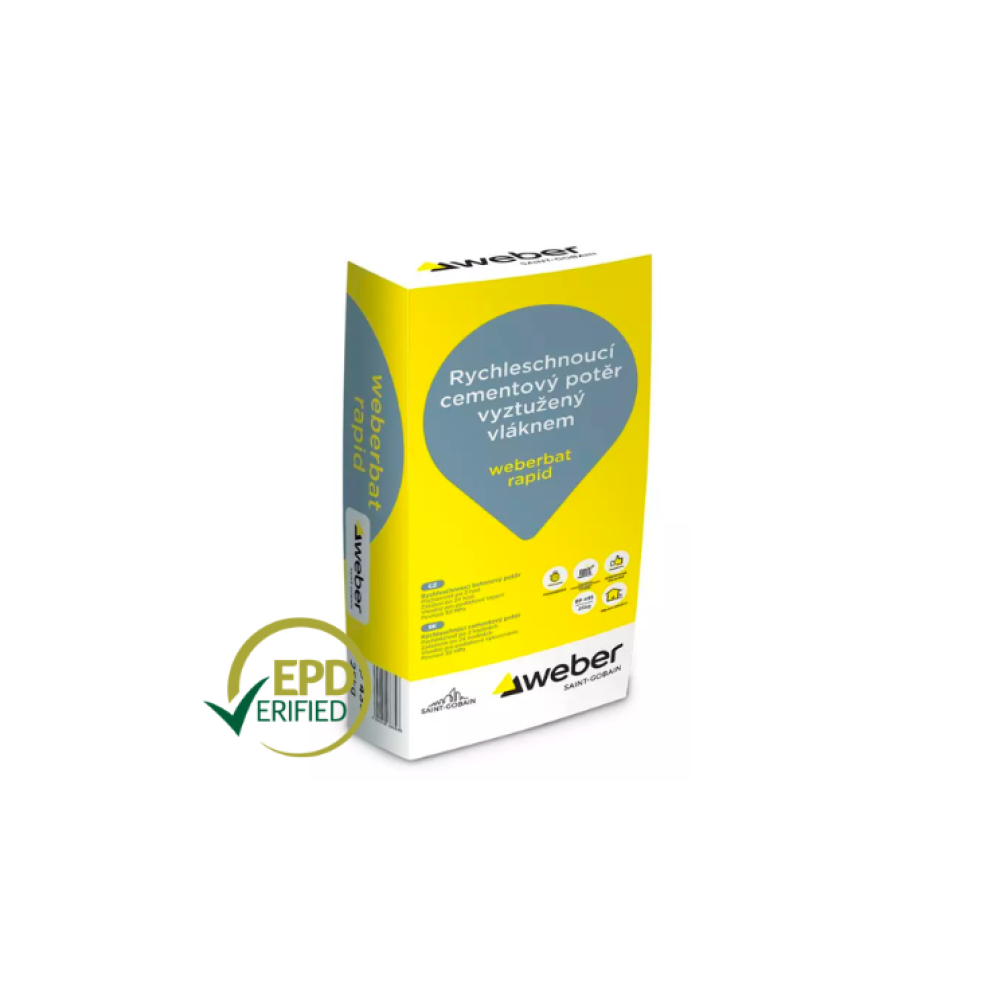 Weber Potěr rychleschnoucí vyztužený vláknem weberbat rapid 25 kg