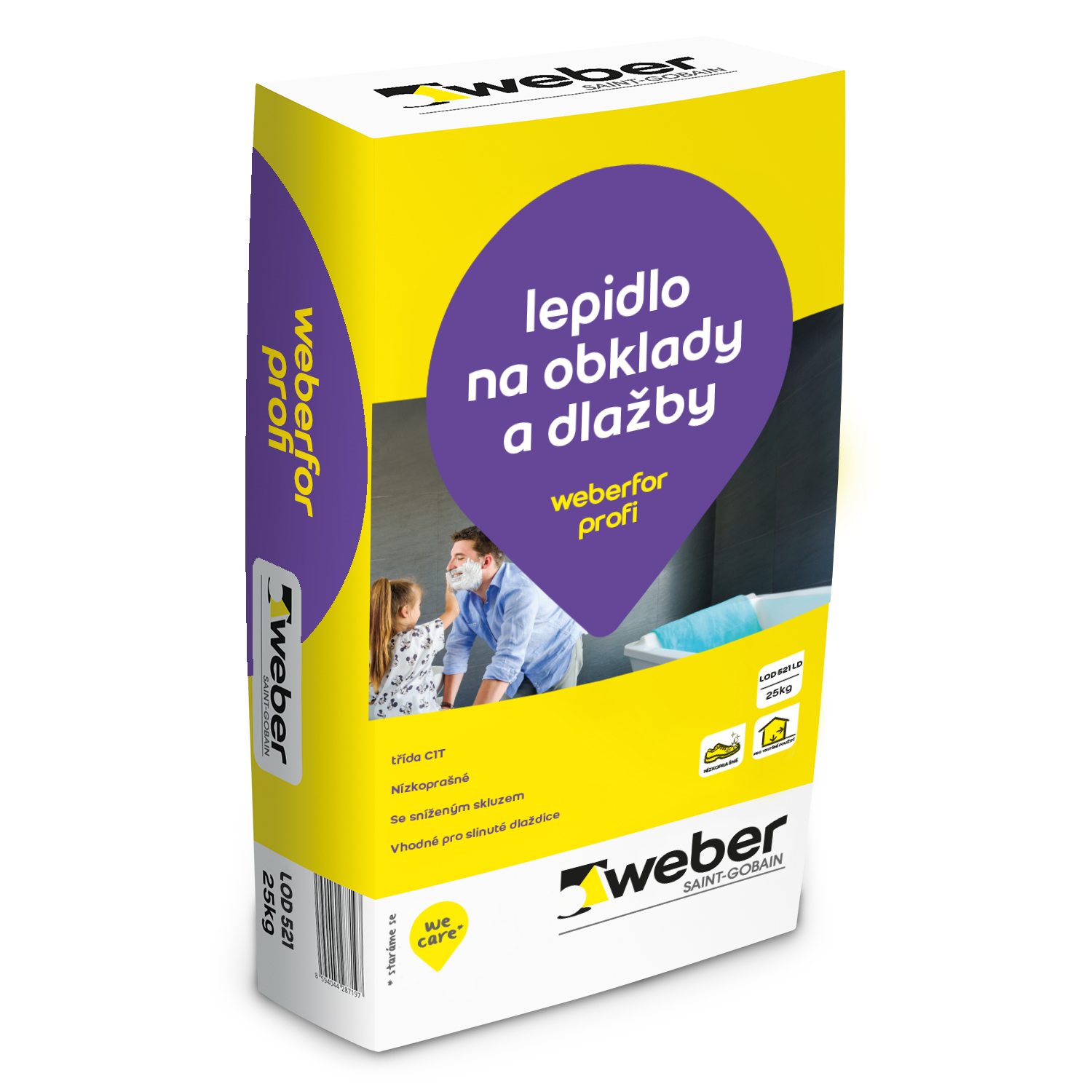 Weber Lepidlo na obklady a dlažby weberfor profi (C1T) 25kg