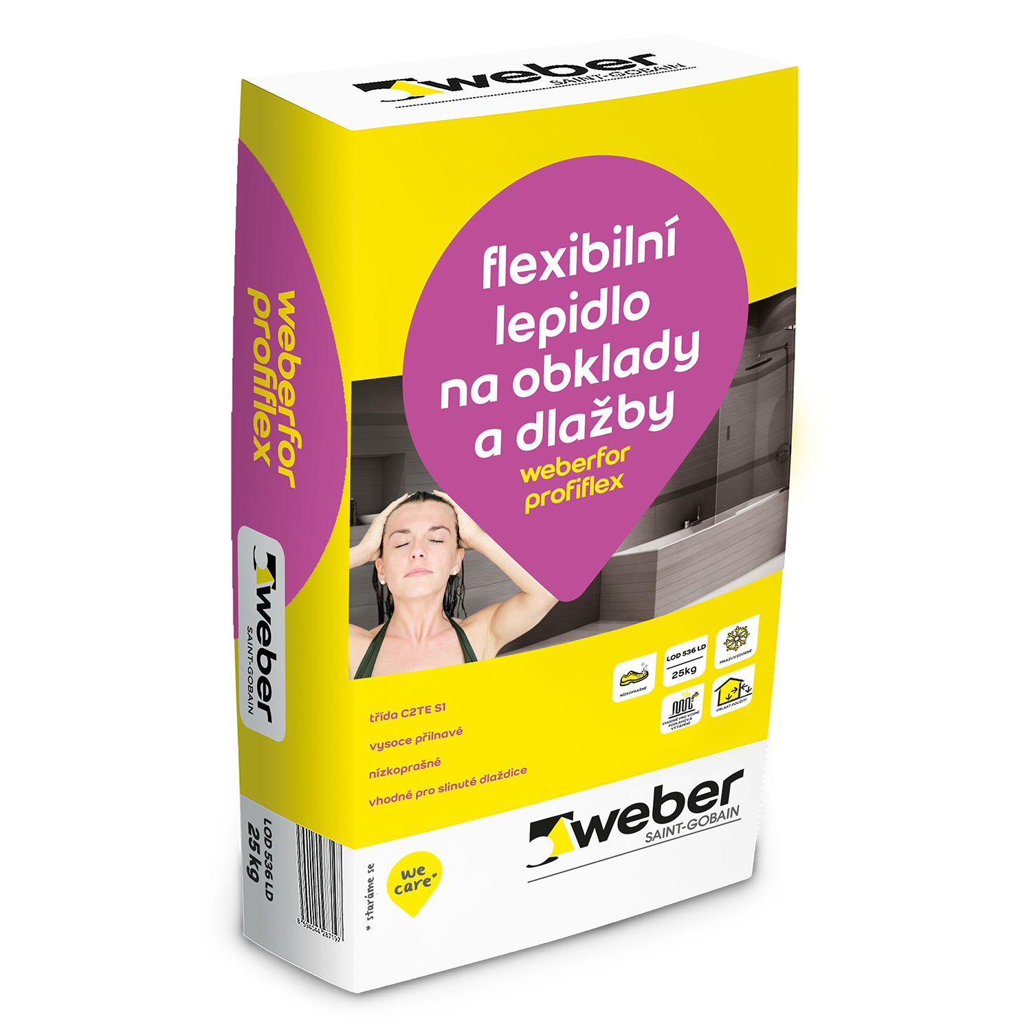 Weber Lepidlo na obklady a dlažby flexibilní weberfor profiflex (C2TE S1) 25 kg