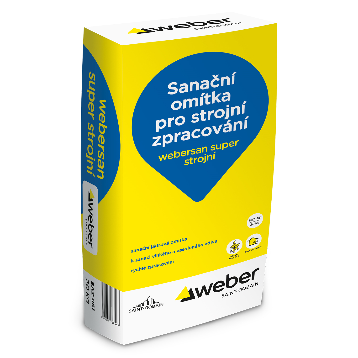 Weber Omítka sanační webersan super strojní 20 kg