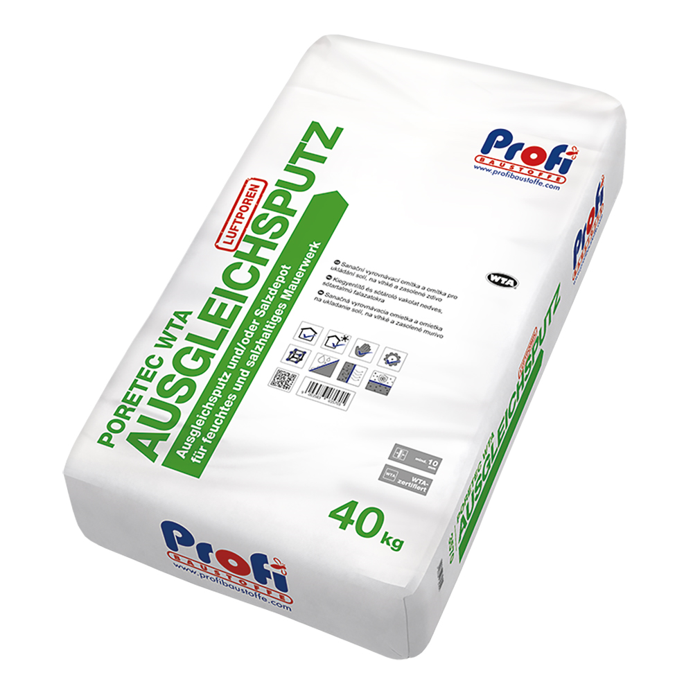 Profibaustoffe Podhoz sanační Profi Poretec WTA Ausgleichsputz 40 kg