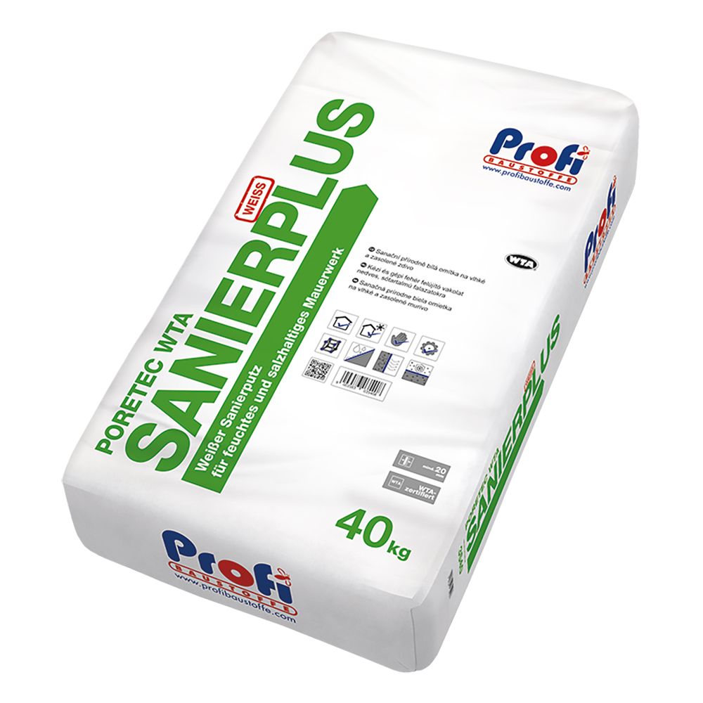 Profibaustoffe Omítka sanační Profi Poretec WTA Sanierplus 40 kg