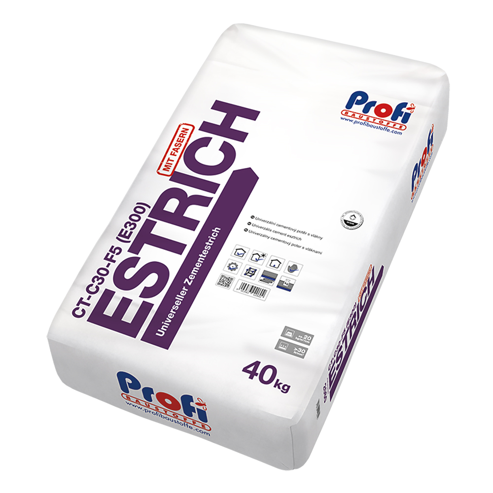 Profibaustoffe Potěr cementový Profi Estrich CT-C30-F5 (E300) s vlákny 40 kg