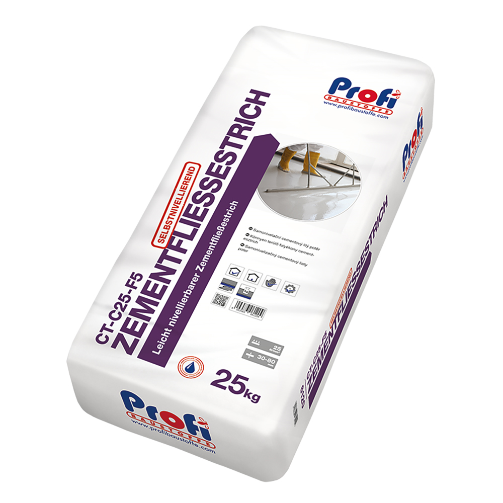 Profibaustoffe Potěr cementový Profi Zementfliessestrich CT-C25-F5 25 kg