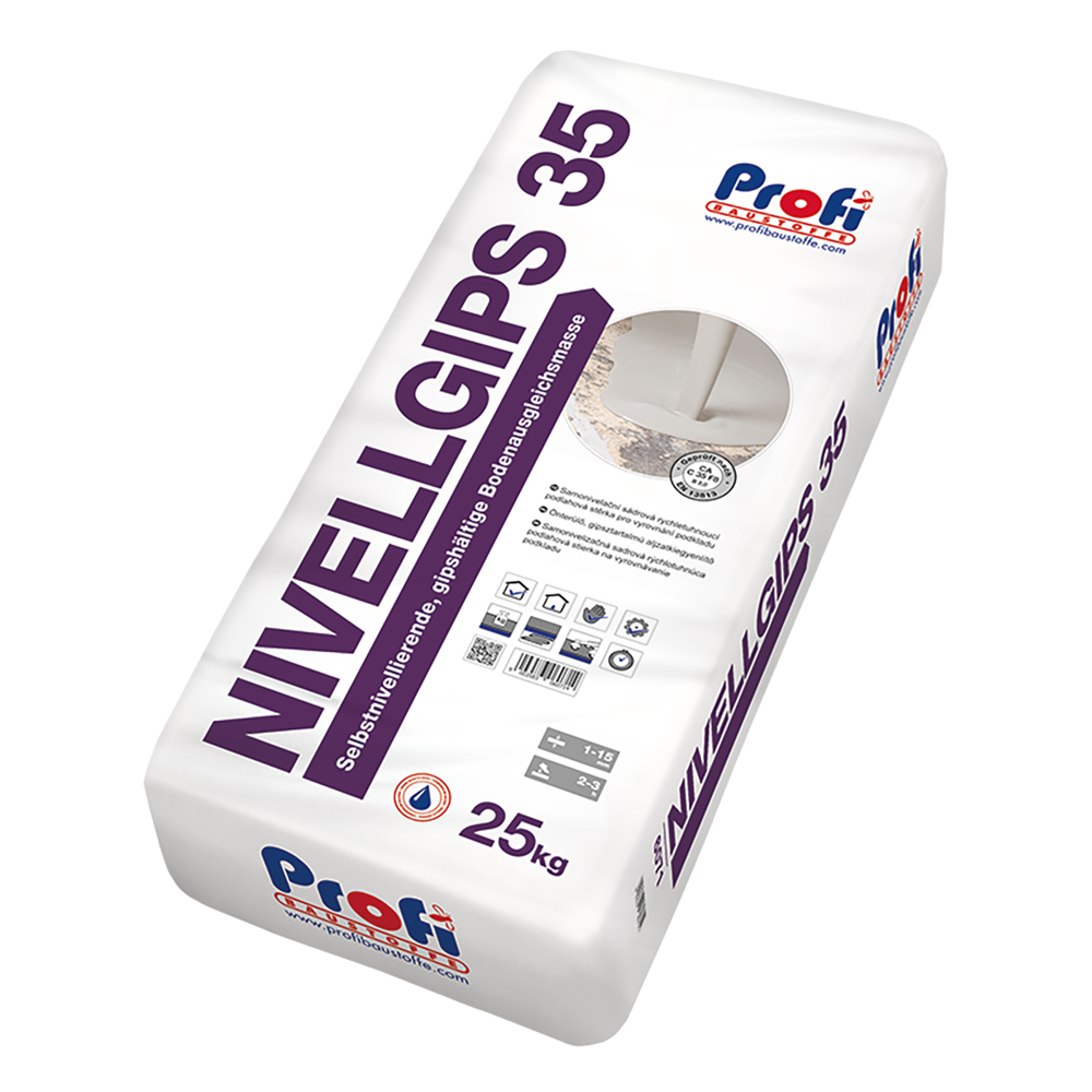 Profibaustoffe Stěrka samonivelační sádrová Profi Nivellgips 35 25 kg