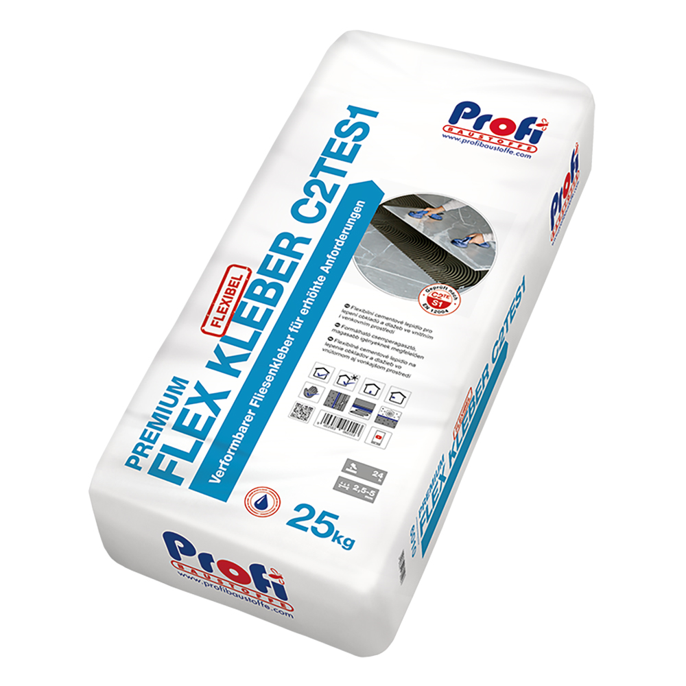 Profibaustoffe Lepidlo na obklady a dlažby Profi Premium Flex Kleber C2TES1 25 kg