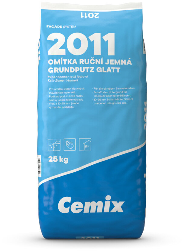 Cemix Omítka jádrová ruční 2011 jemná 25 kg