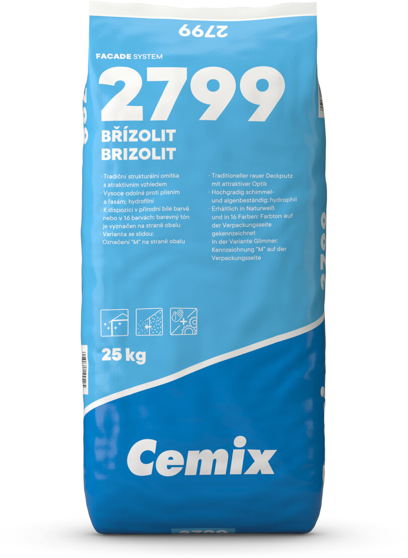Cemix Omítka minerální Břízolit 2799 se slídou přírodní 25 kg