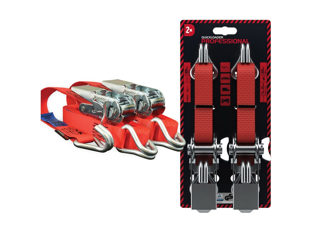 Quickloader Popruh dvoudílný s ráčnou 900 kg 5 m x 25 mm 2dílný