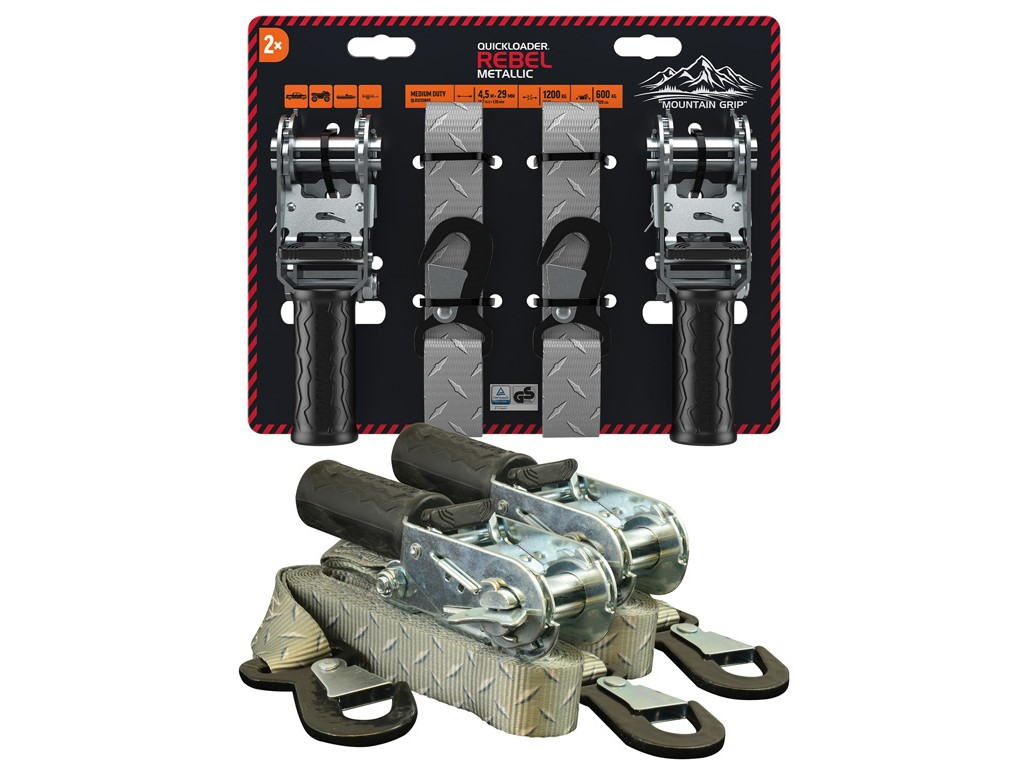 Quickloader Popruh dvoudílný s ráčnou 1200 kg 4,5 m x 29 mm 2dílný