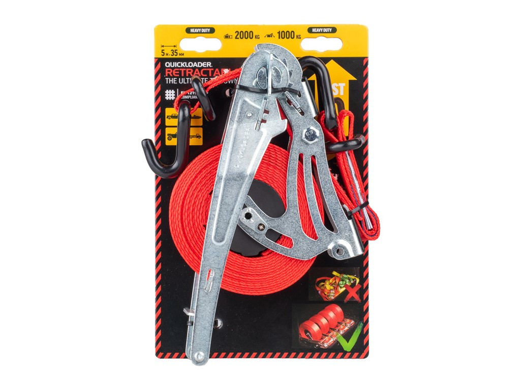 Quickloader Popruh jednodílný samonavijecí s ráčnou 2000 kg 5 m x 35 mm