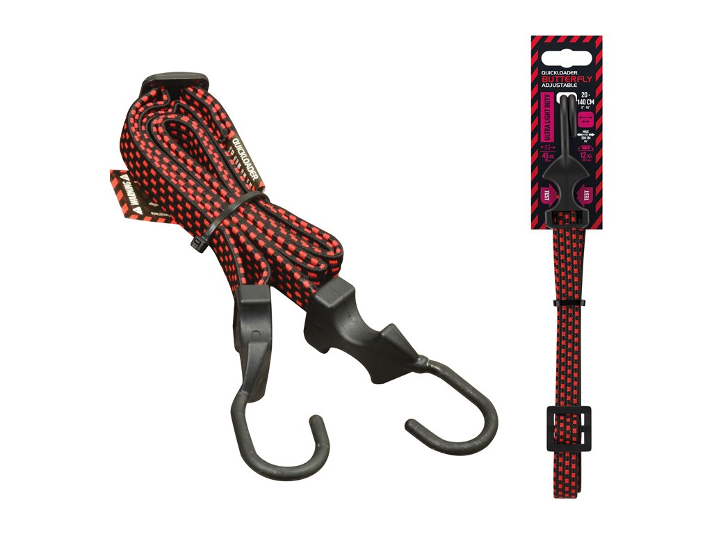 Quickloader Guma upínací plochá Butterfly Flat Adjustable 45 kg 20-140 cm x 18 mm