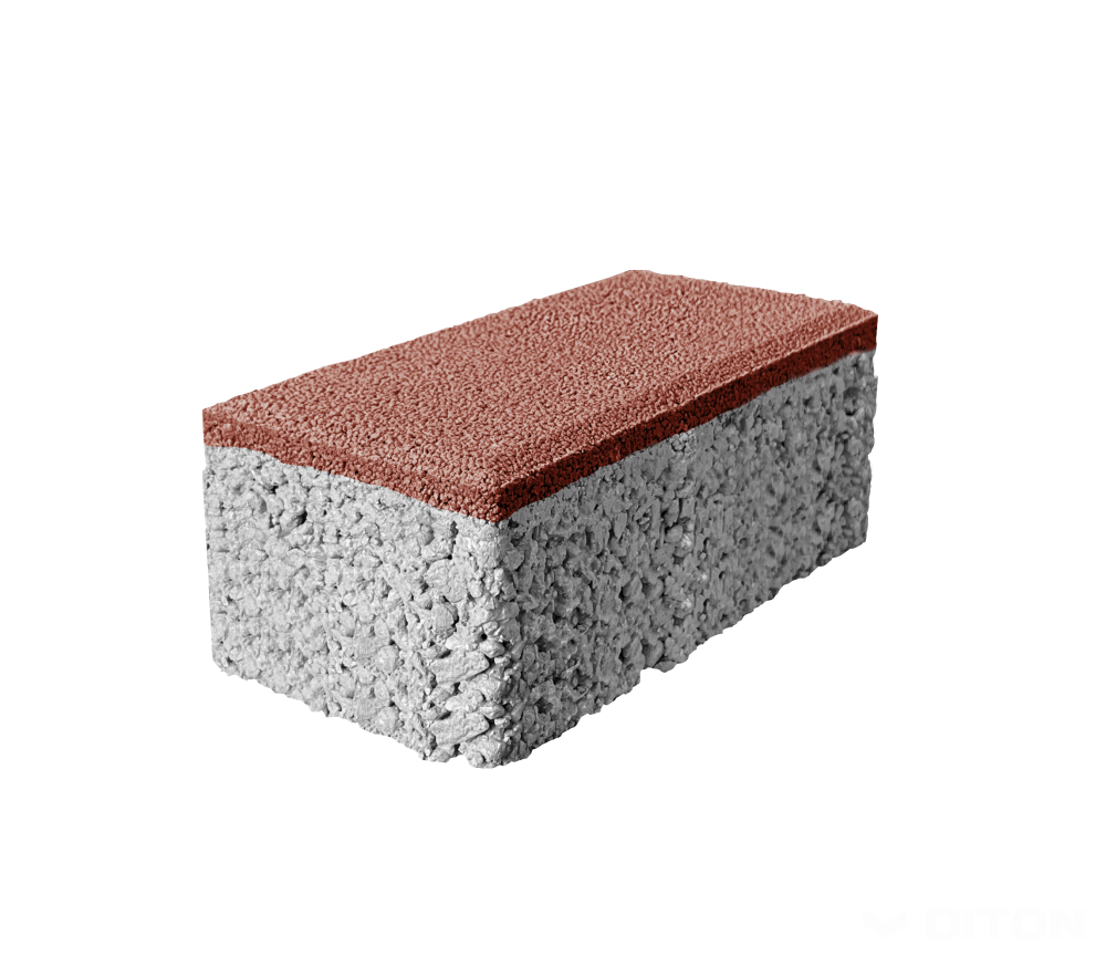 Diton Dlažba betonová Parketa Aquapore 200×100×80 mm červená (8,64)