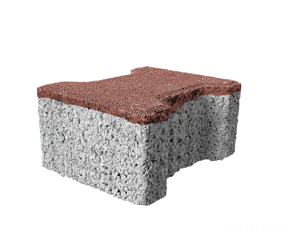 Diton Dlažba betonová Íčko Aquapore 100 mm červená (6)