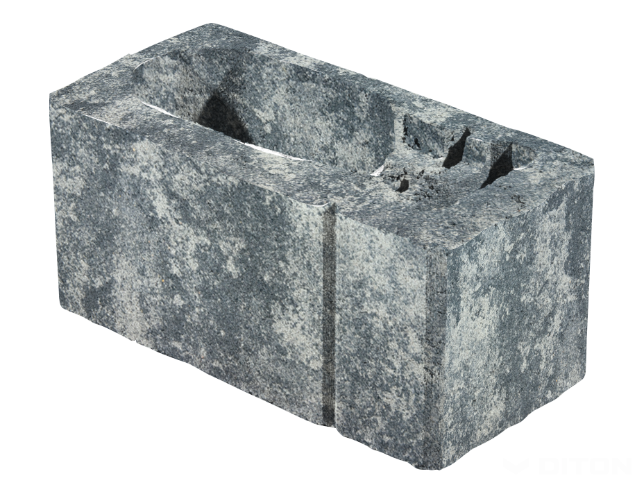 Diton Tvárnice plotová Venezia 390×190×190 mm sloupková melír marmo (60)