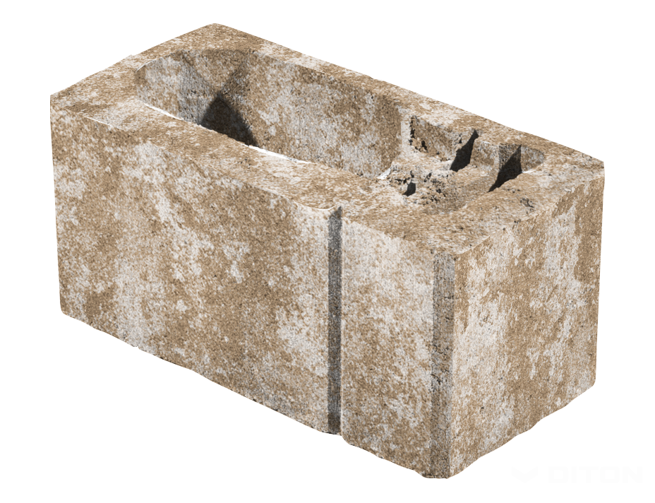 Diton Tvárnice plotová Venezia 390×190×190 mm sloupková melír latte (60)