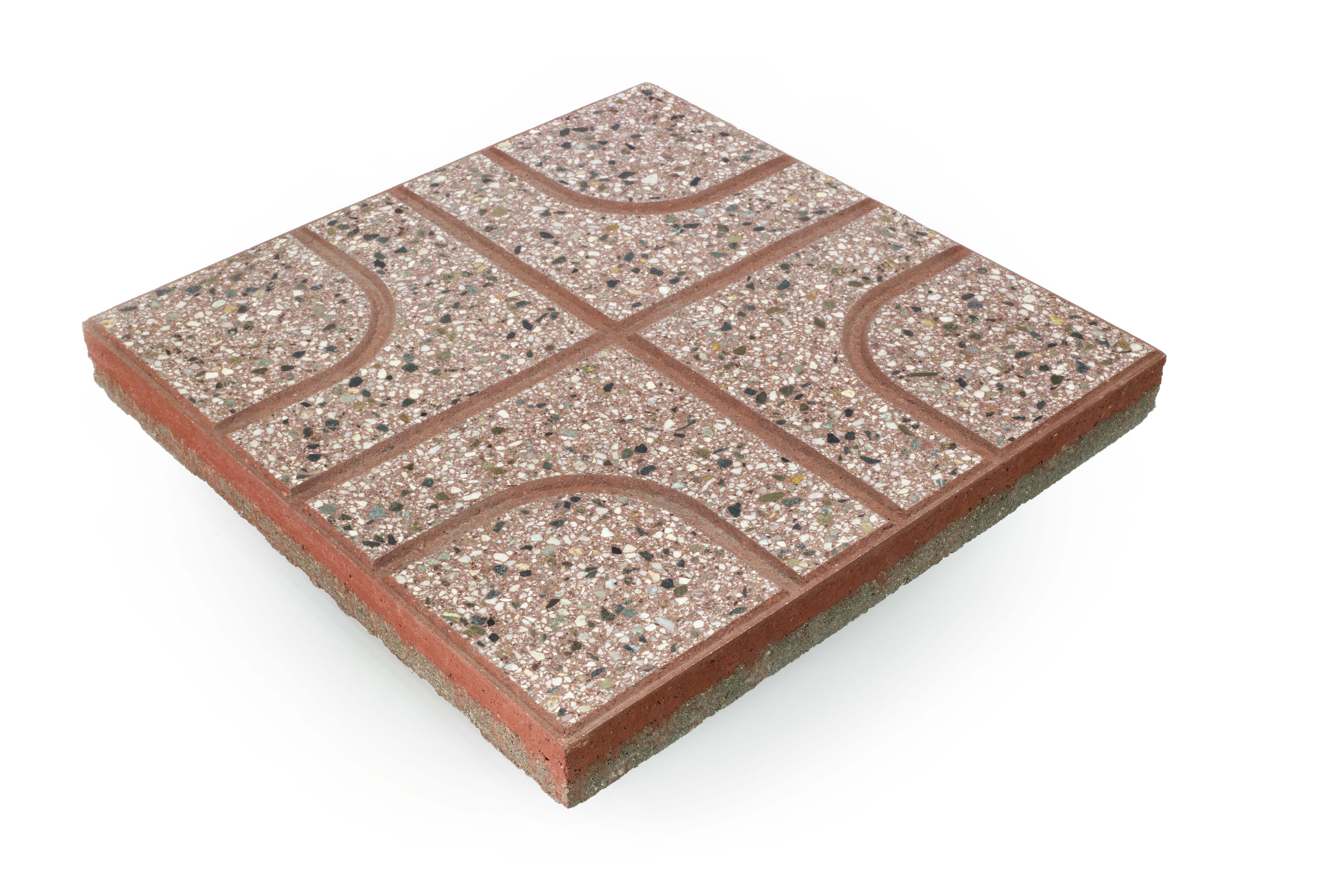 Cidemat Dlažba teracová Ornela OA 101 K reliéfní 300×300×33 mm reliéfní červená (12,96)