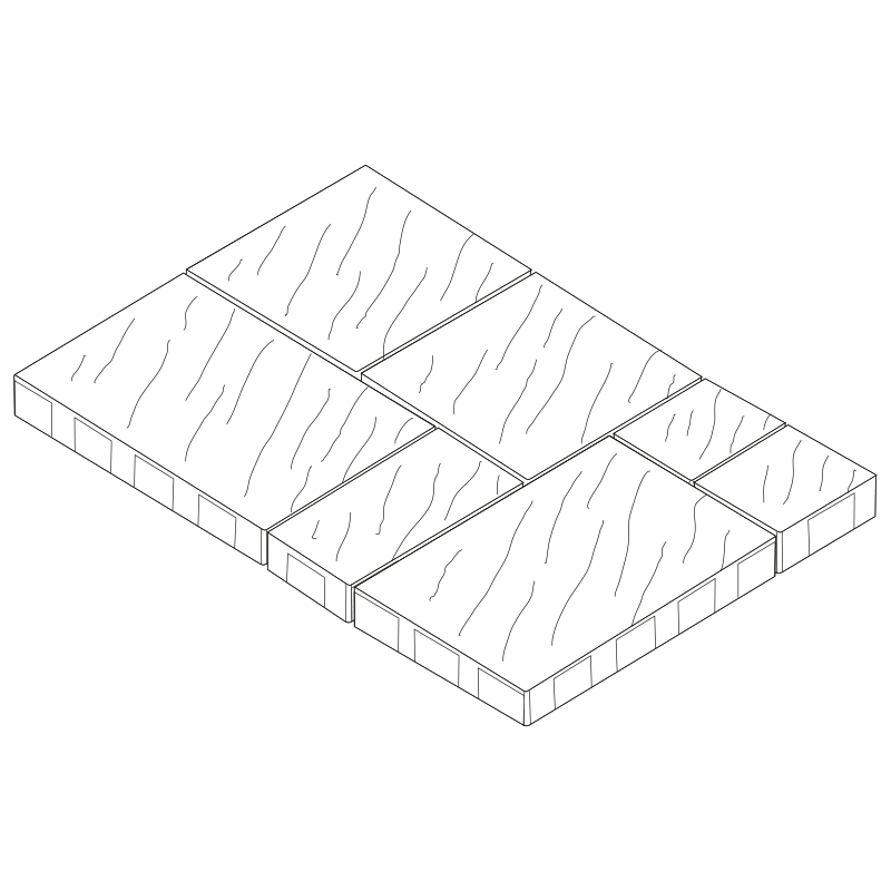 Ferobet Dlažba betonová Nature Moments Kombi 60 mm reliéfní marble (5,4)