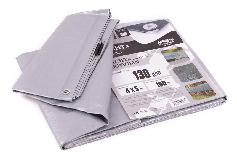 Plachta 130g ŠEDÁ 4x5 m