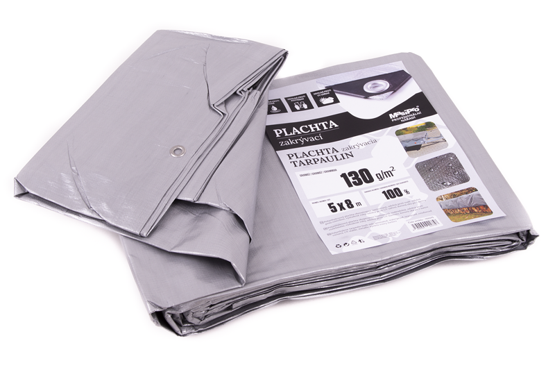 Plachta 130g ŠEDÁ 5x8 m