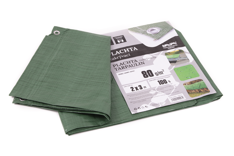 Plachta 80g ZELENÁ 2x3 m
