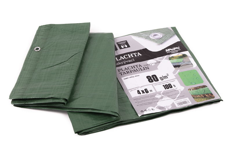 Plachta 80g ZELENÁ 4x6 m