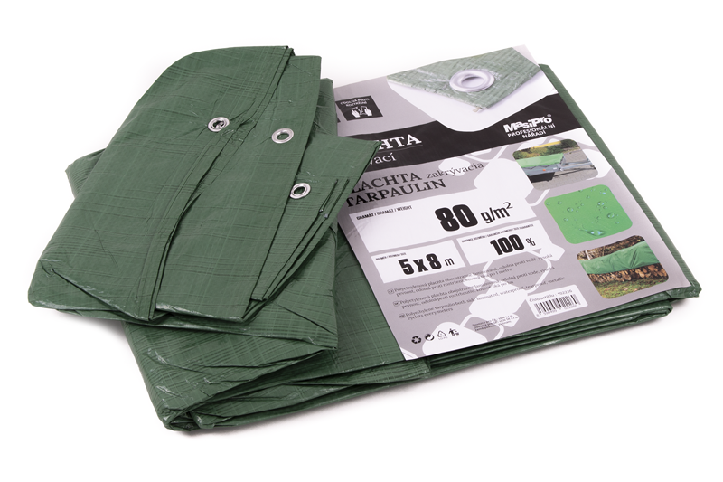 Plachta 80g ZELENÁ 5x8 m