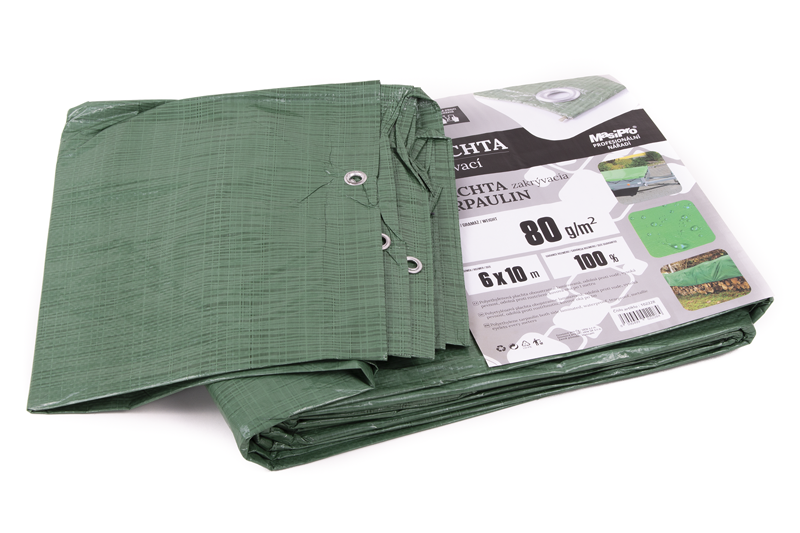 Plachta 80g ZELENÁ 6x10 m
