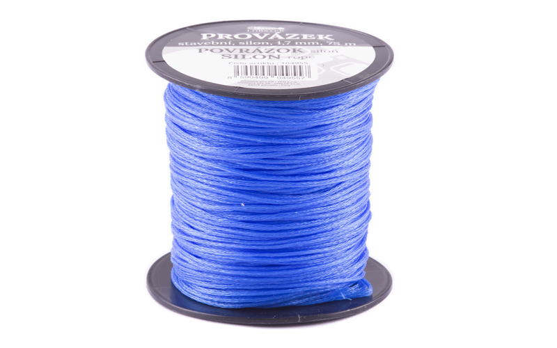 Provázek silon 1.7 mmx75 m modrý