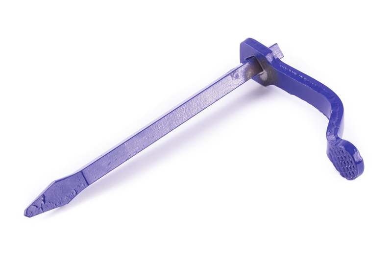 Skoba 200/10 mm hranatá modrá