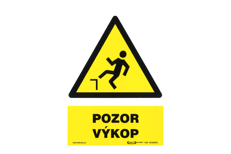 Tabulka A4 "POZOR VÝKOP"