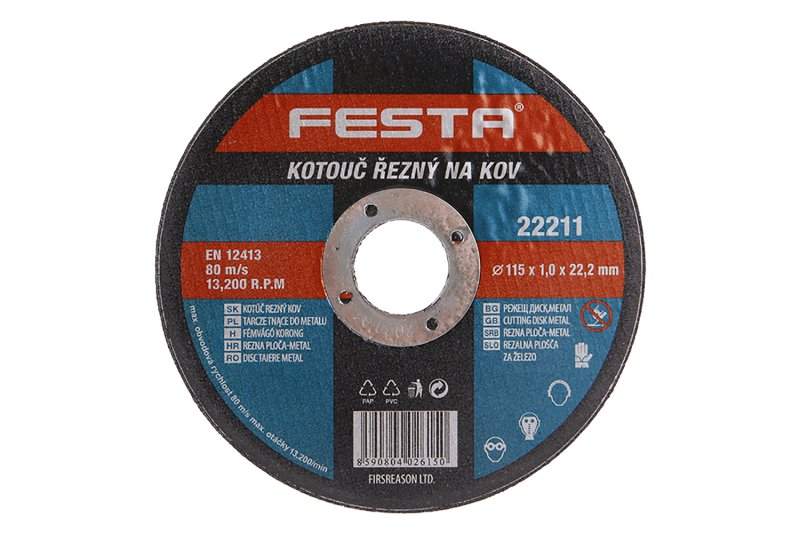 Festa Kotouč řezný na kov 115x1x22.2mm
