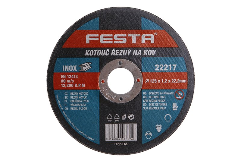 Festa Kotouč řezný na kov 125x1.2x22.2mm