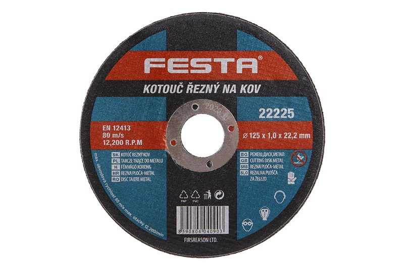 Festa Kotouč řezný na kov 125x1.0x22.2mm