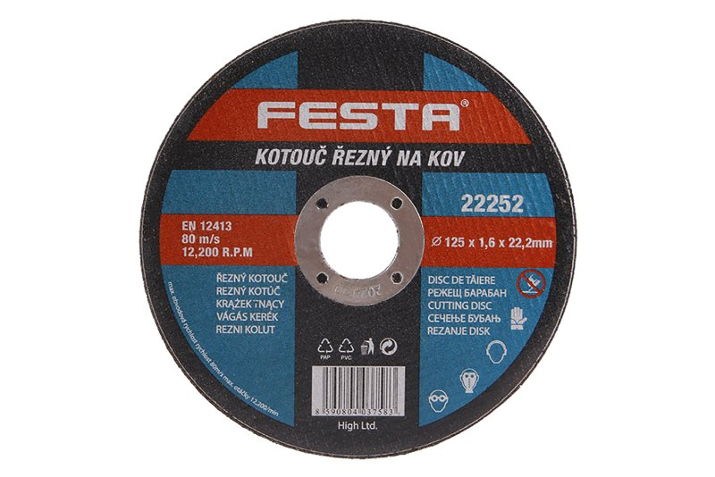 Festa Kotouč řezný na kov 125x1.6x22.2mm