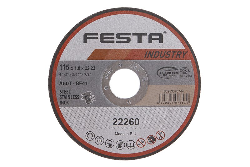 Festa Kotouč řezný INDUSTRY na kov 115x1x22.2mm